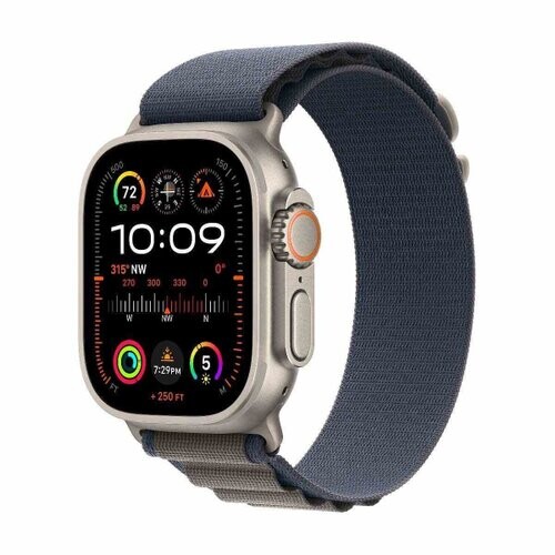 Apple Watch Ultra 2 GPS + Cellular 49mm Natural Titanium Case with Blue Alpine Loop - Large - Trieda B