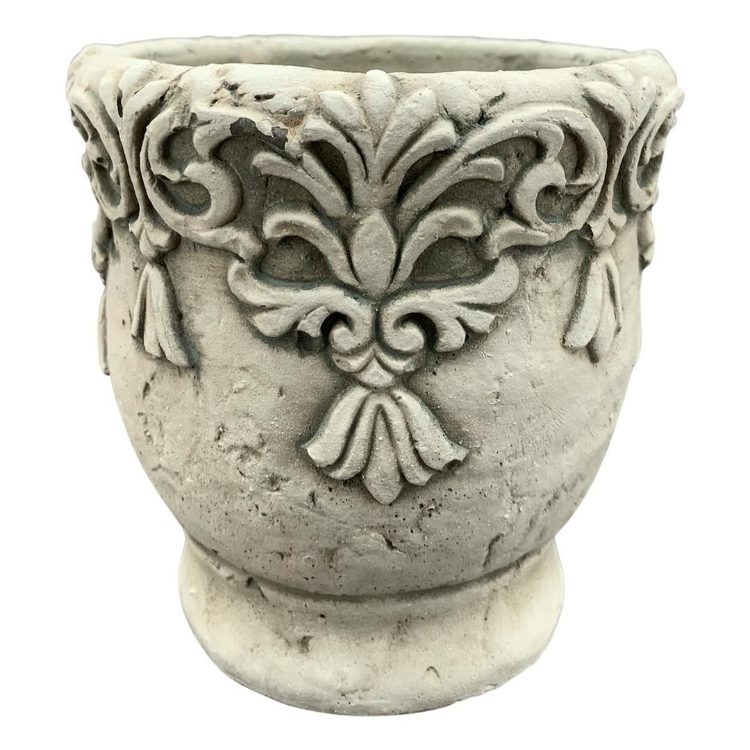 Cementový květináč KLASSIK šedý