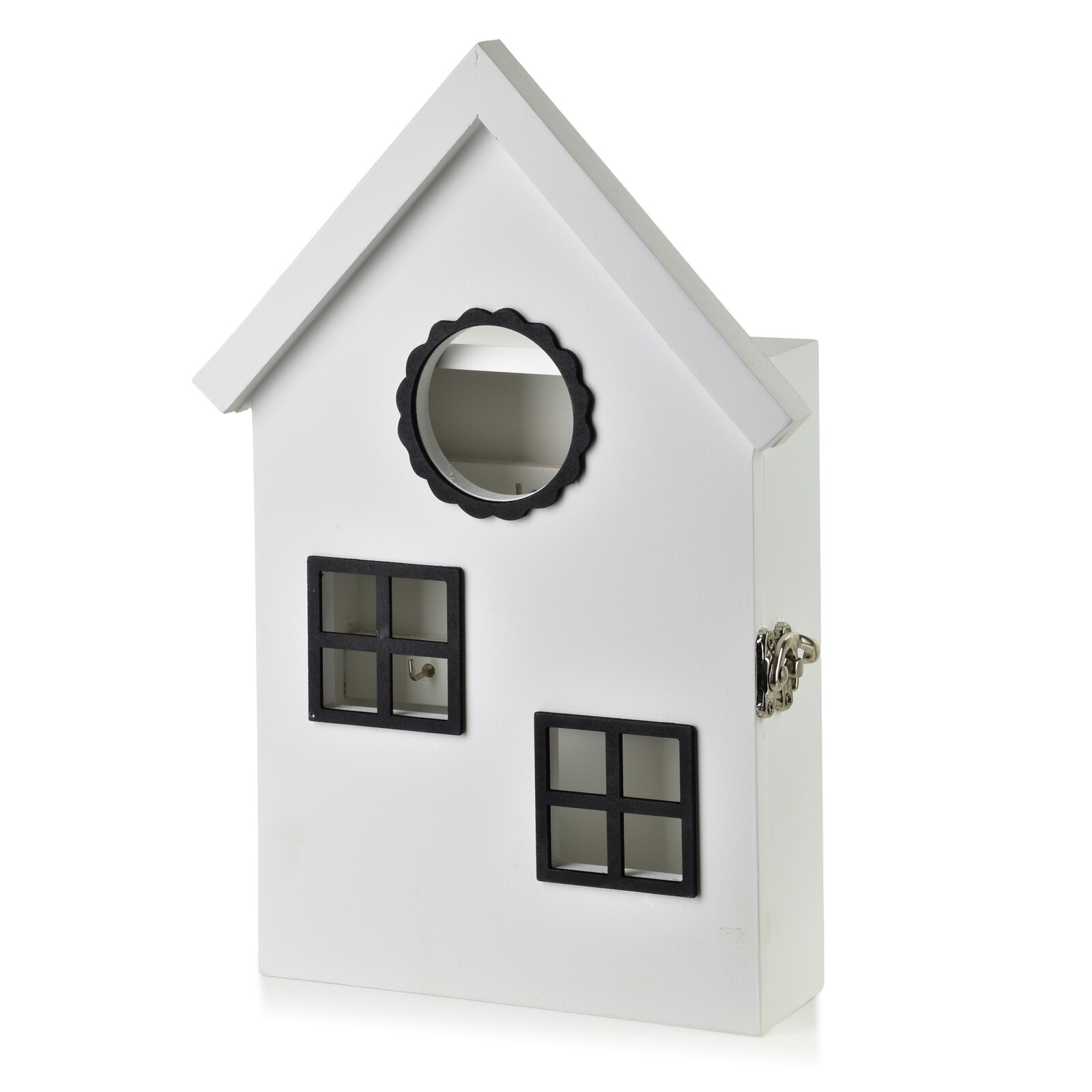 Dřevěná skříňka na klíče STACY Cottage 20x6x29,5 cm bílá