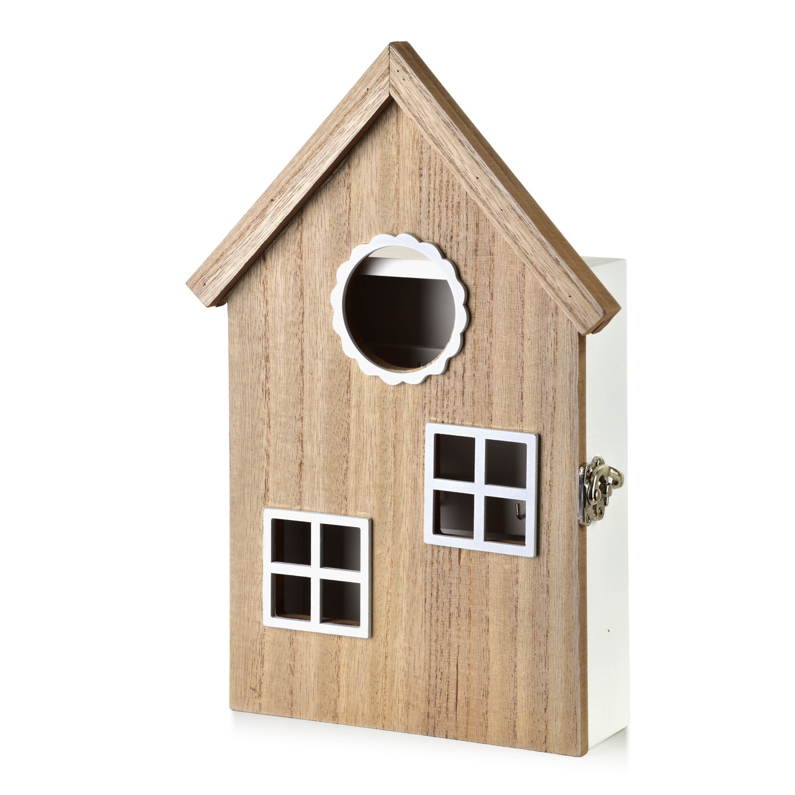 Dřevěná skříňka na klíče STACY Cottage 20x6x29,5 cm hnědá