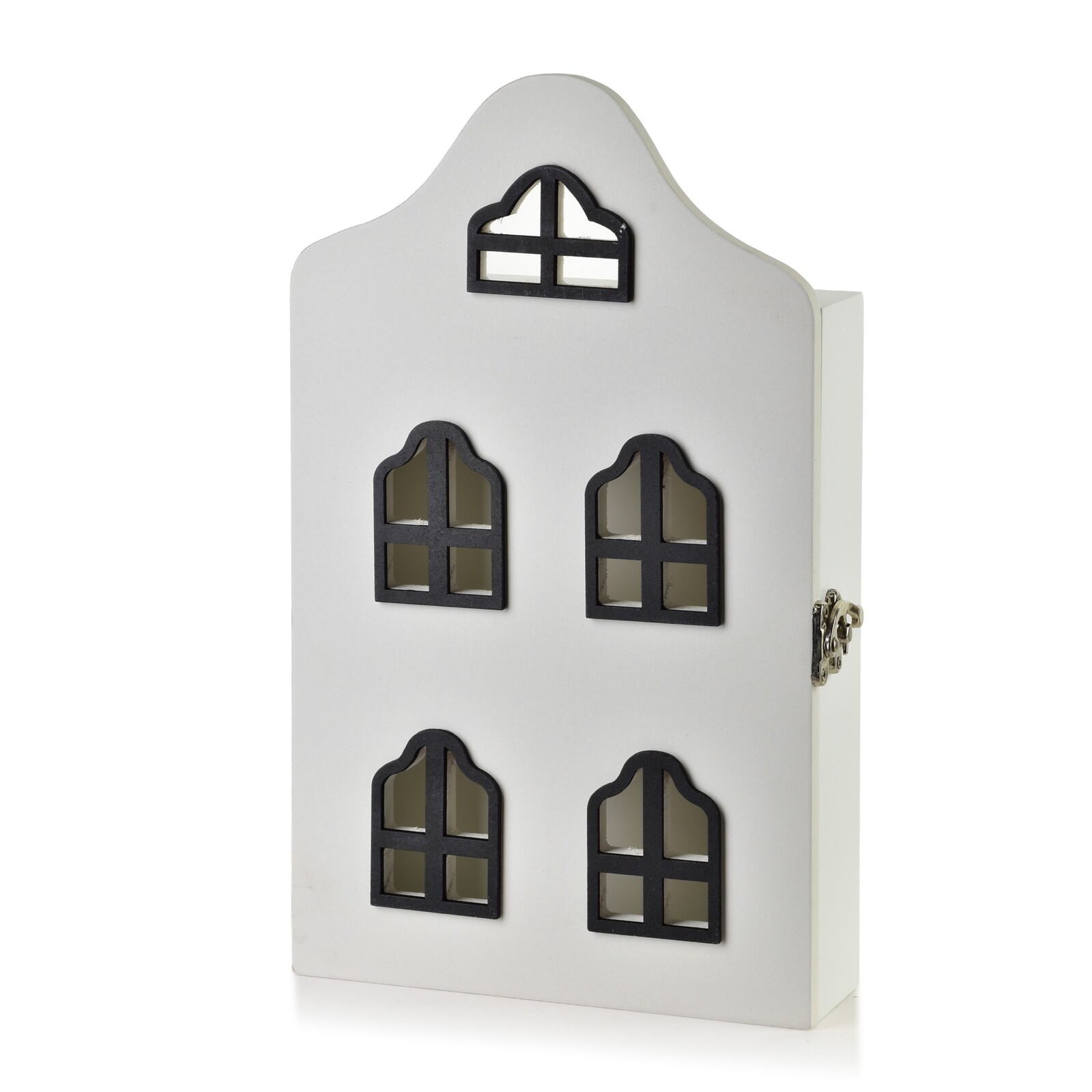 Dřevěná skříňka na klíče STACY House 17,5x5,5x29,5 cm bílá