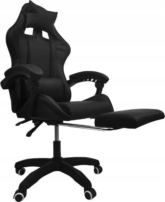 Herní židle s podnožkou a masáží KG104 černá