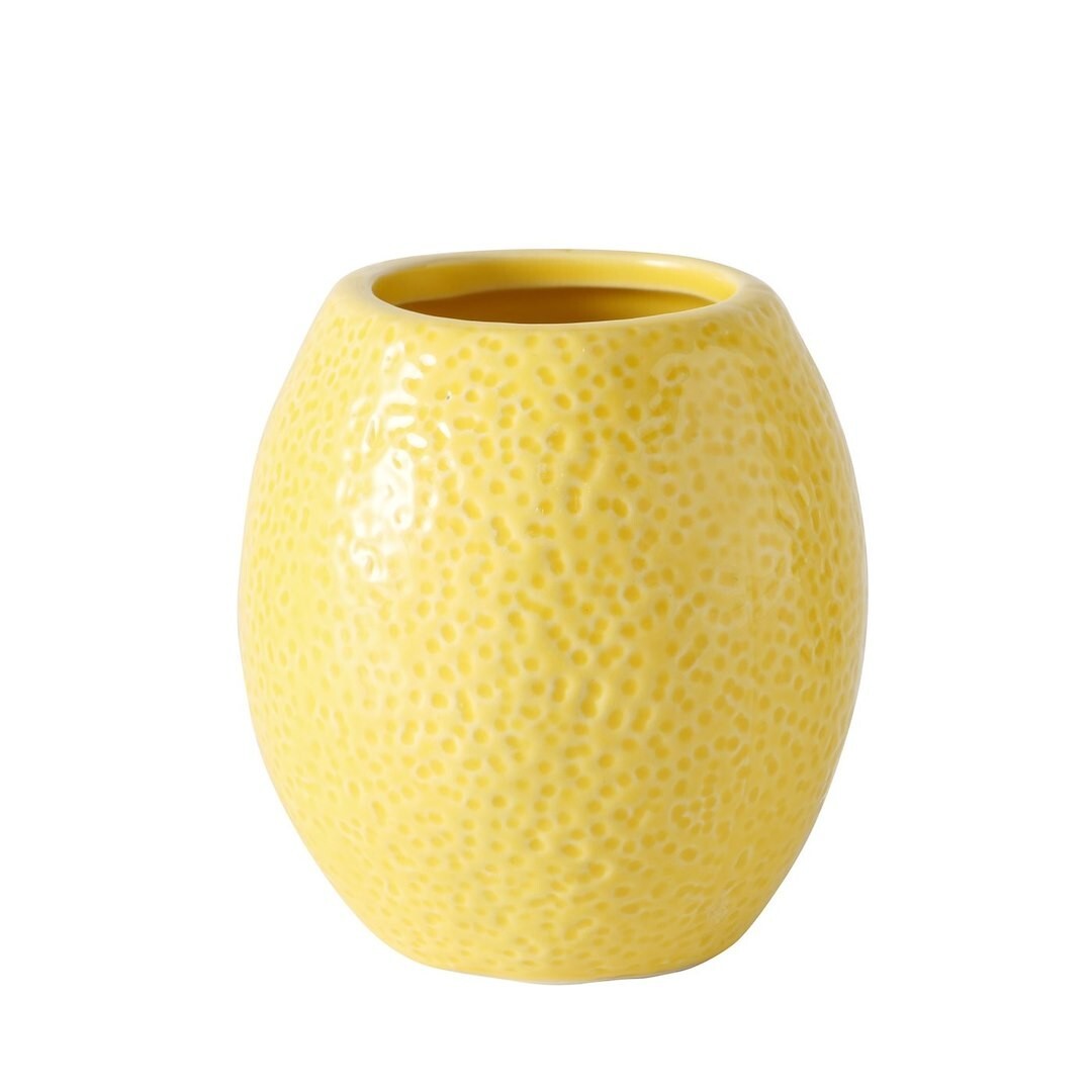 Keramický kelímek na zubní kartáčky LIMONE žlutý