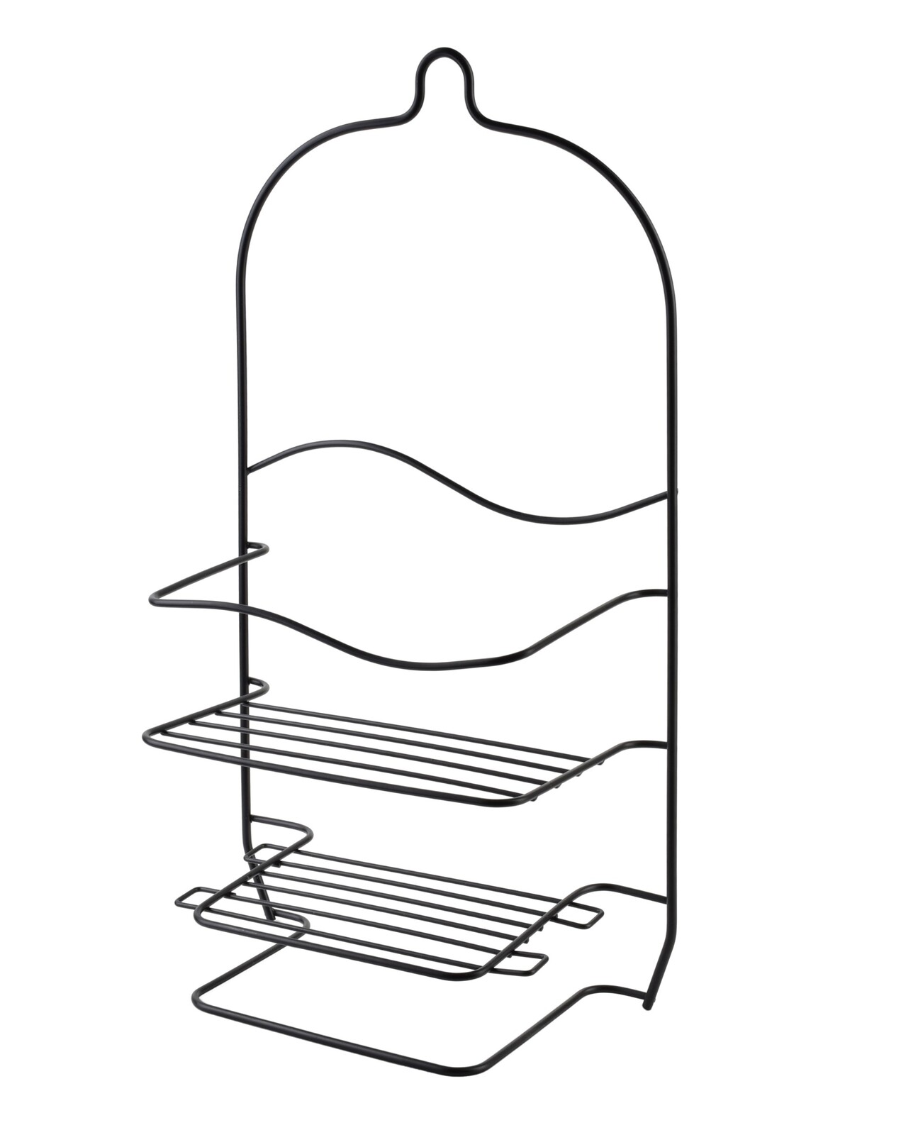Koupelnová polička CARL BLACK 21,5x40,5 cm černá