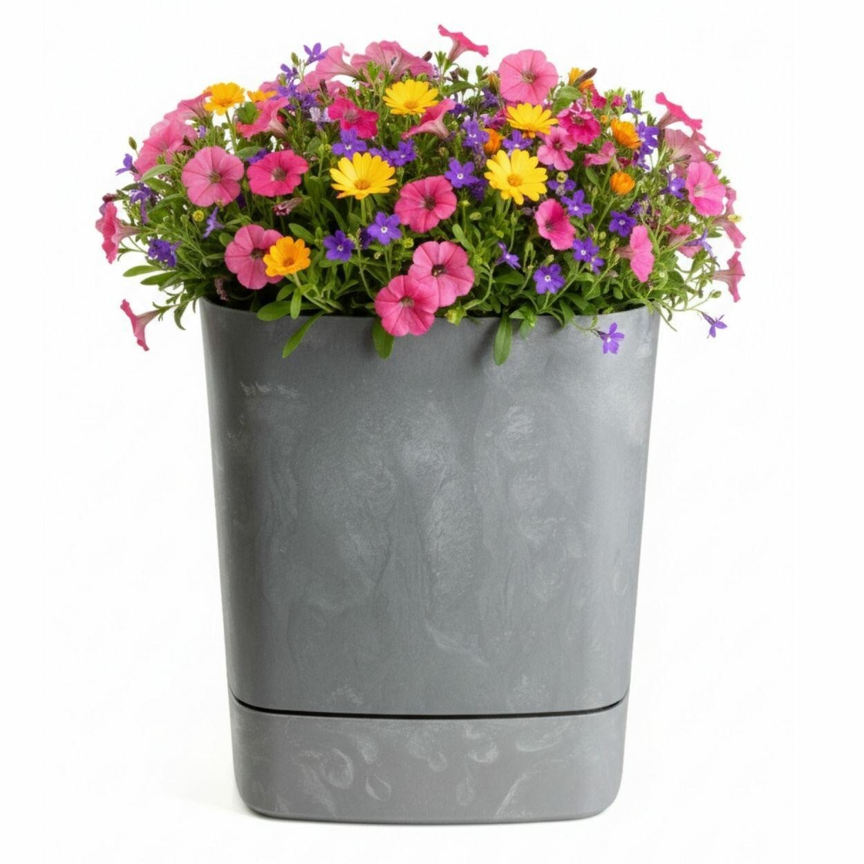 Květináč CUBI 30x33 cm šedý beton