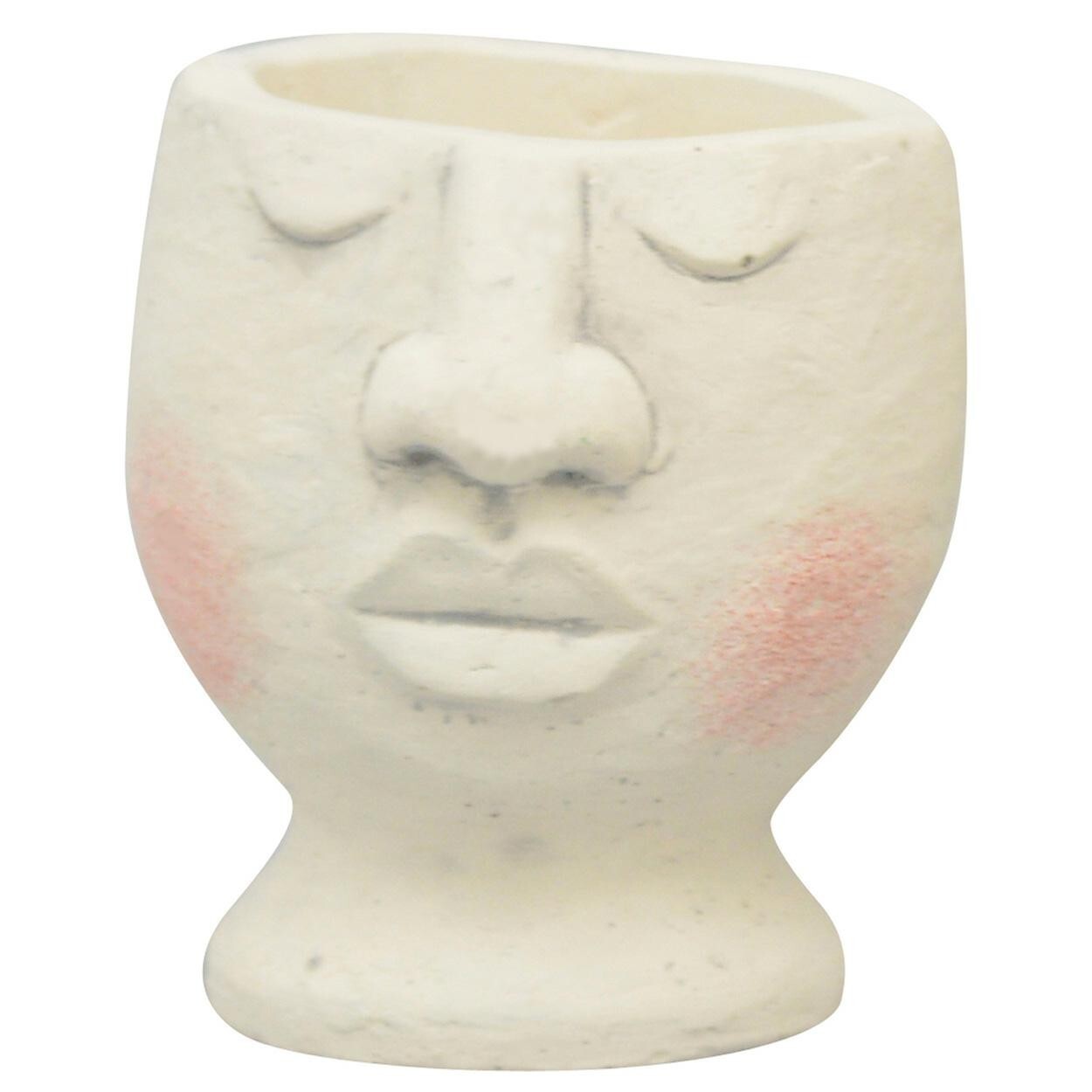 Květináč FACE bílý