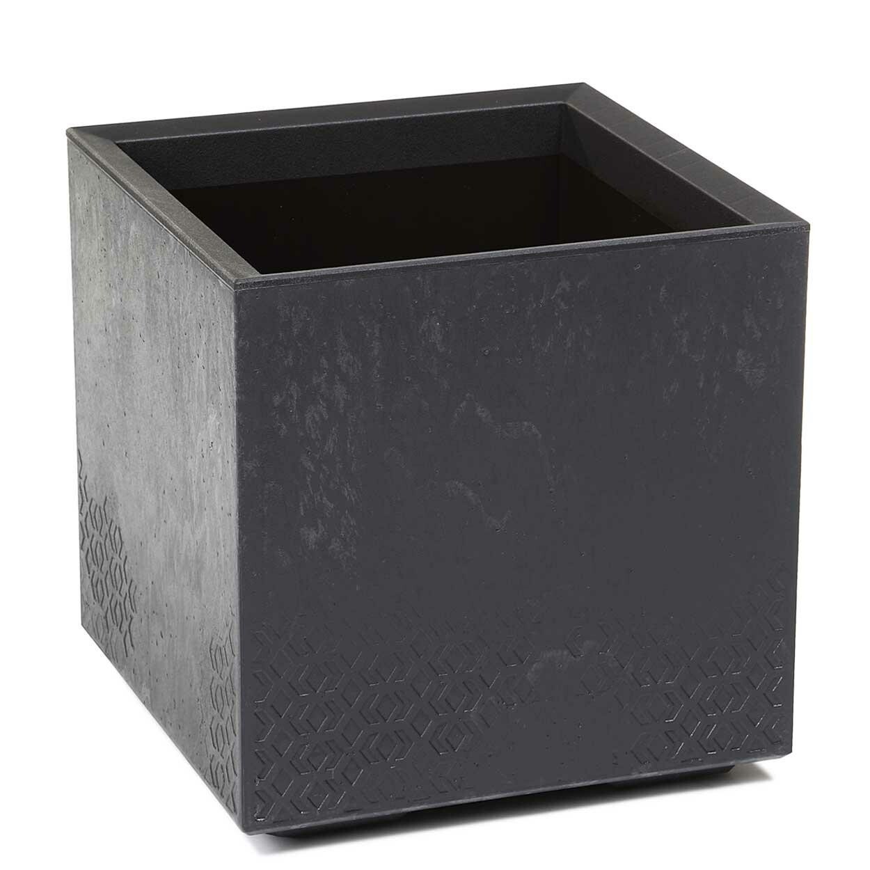 Květináč na kolečkách BETONIQUE 39x39,4 cm černý