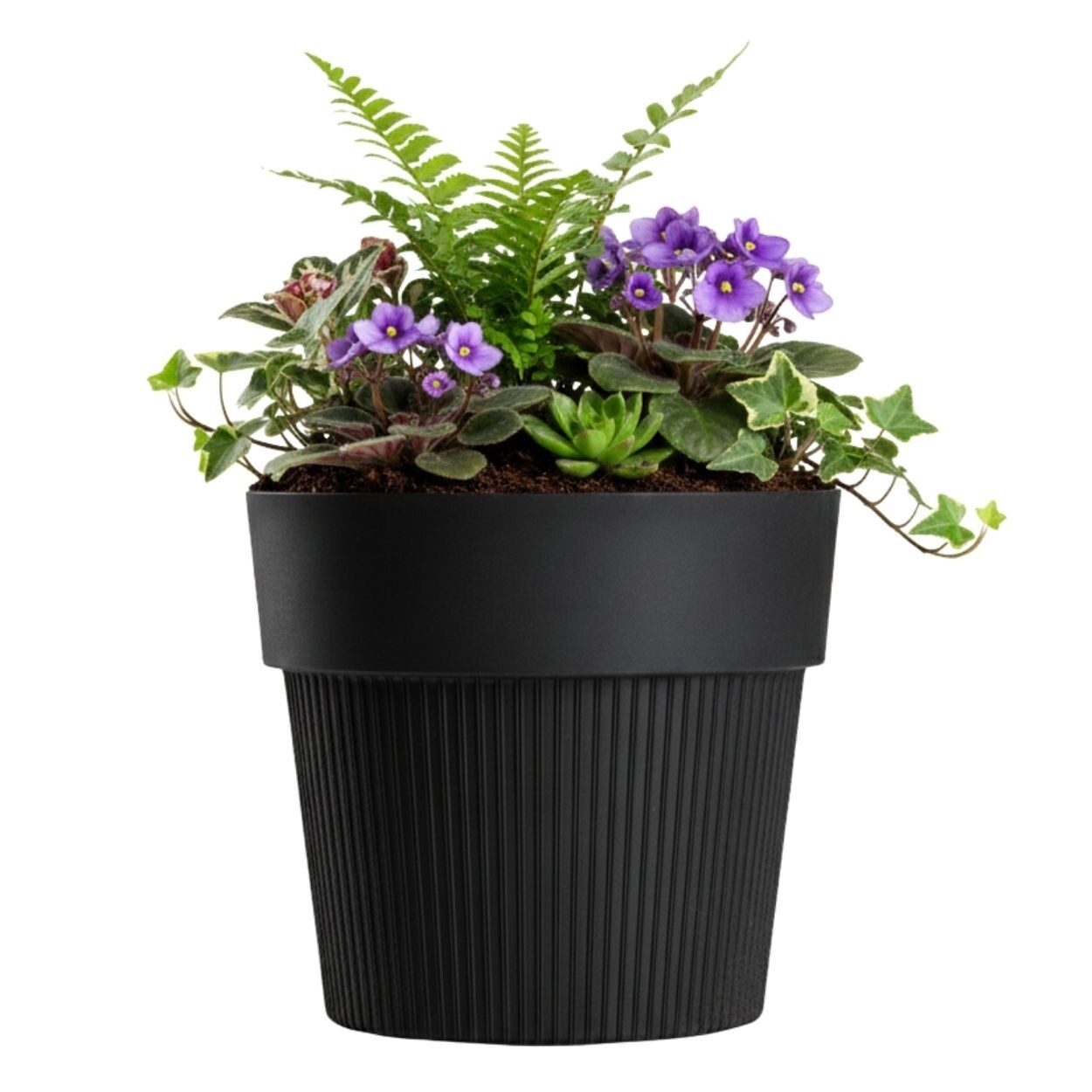 Květináč SILVA LINE 13,8x16 cm černý