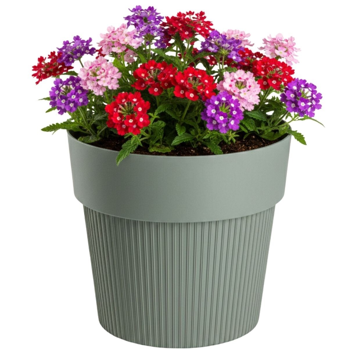 Květináč Silva Line 17,4x20 cm šedo-zelený