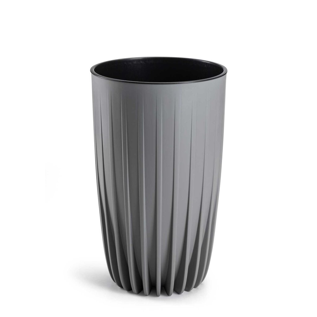 Květináč STRIPPED ECO III 25 cm šedý