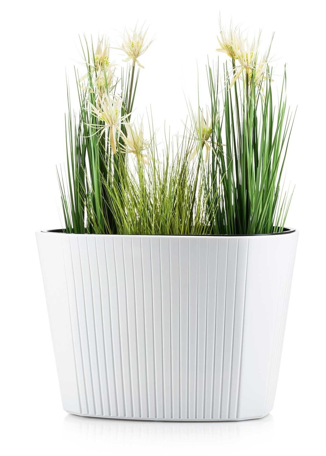 Oválný květináč MORA 39,4x59,3x40,7 cm bílý