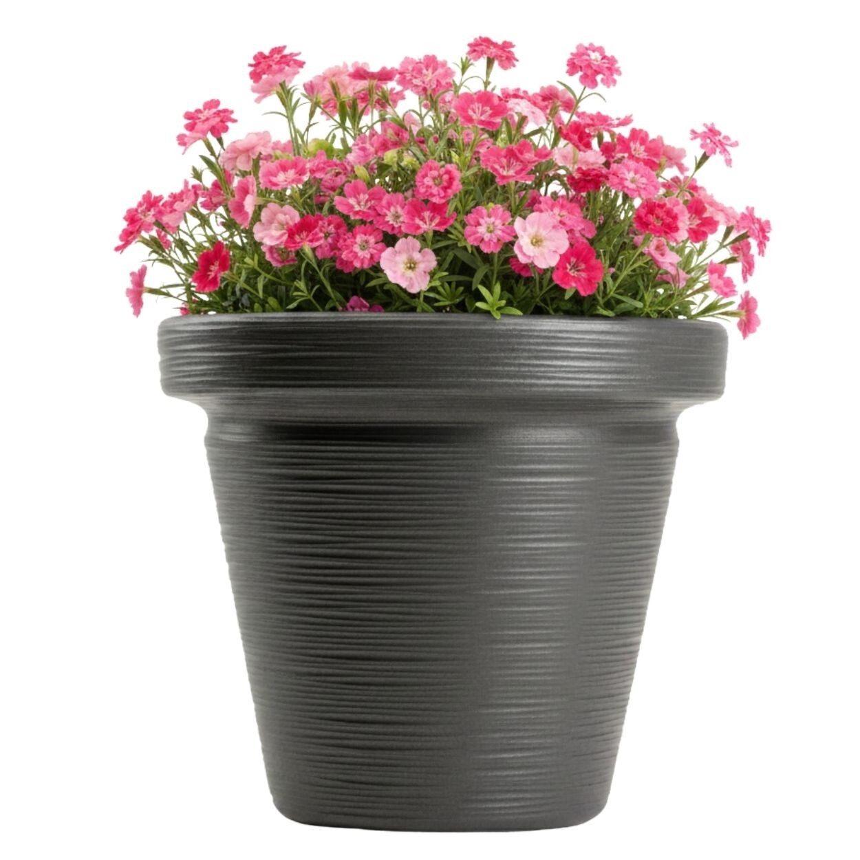 Plastový květináč Riflo 33,9x39 cm antracitový