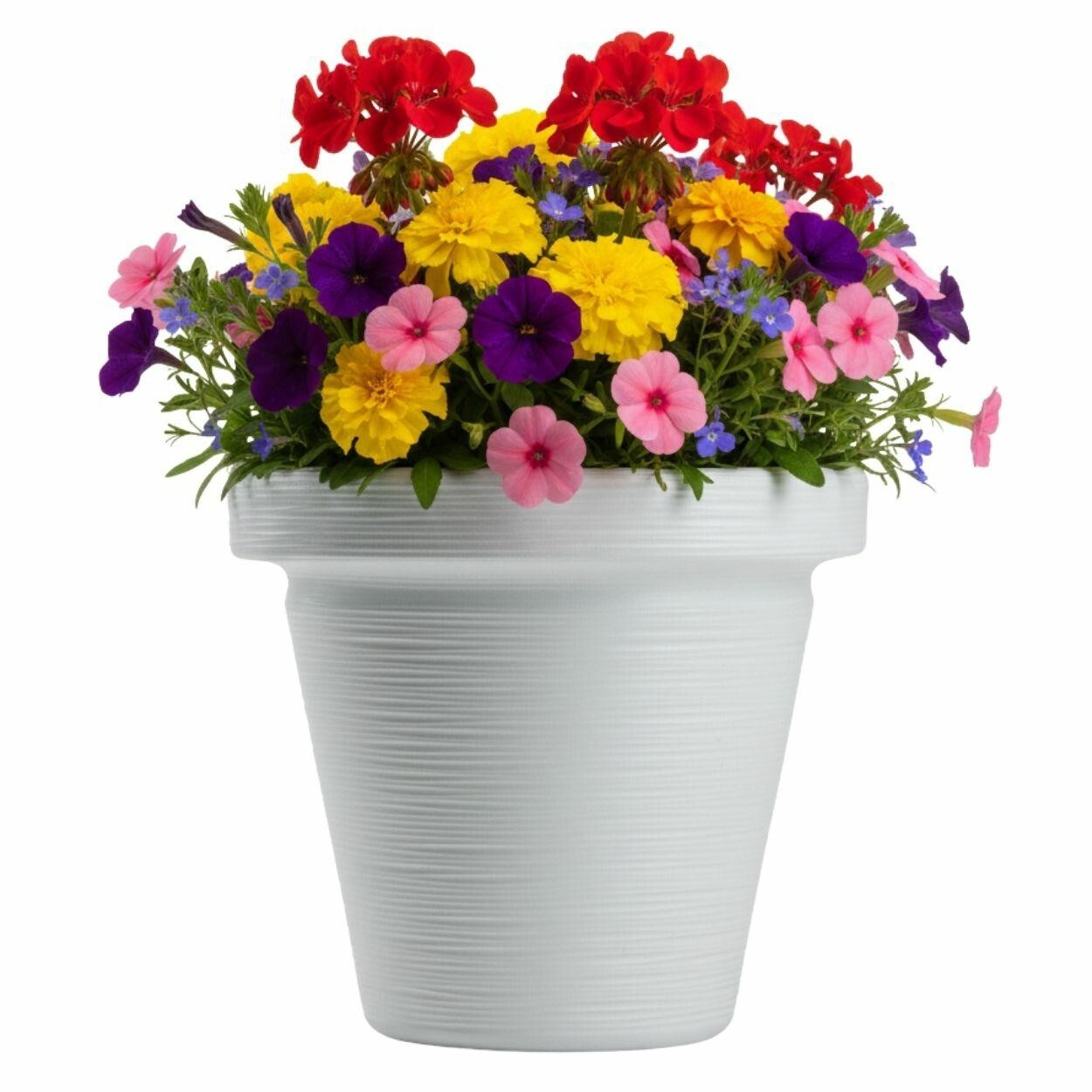 Plastový květináč Riflo 33,9x39 cm bílý