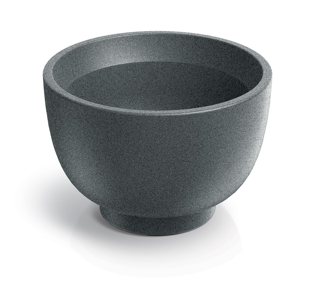 Plastový květináč Vemos Round 40x26 cm granitově šedý