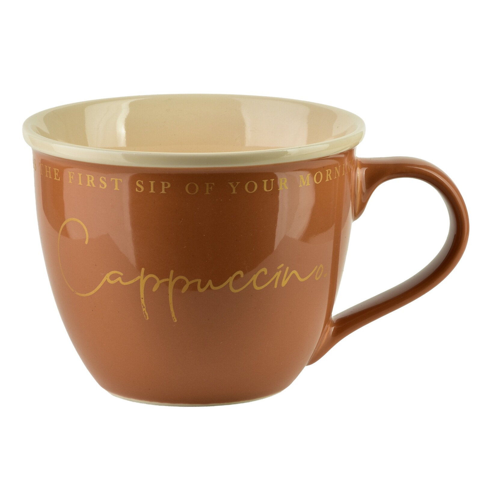 Porcelánový hrnek HENDIA 500 ml světle hnědý