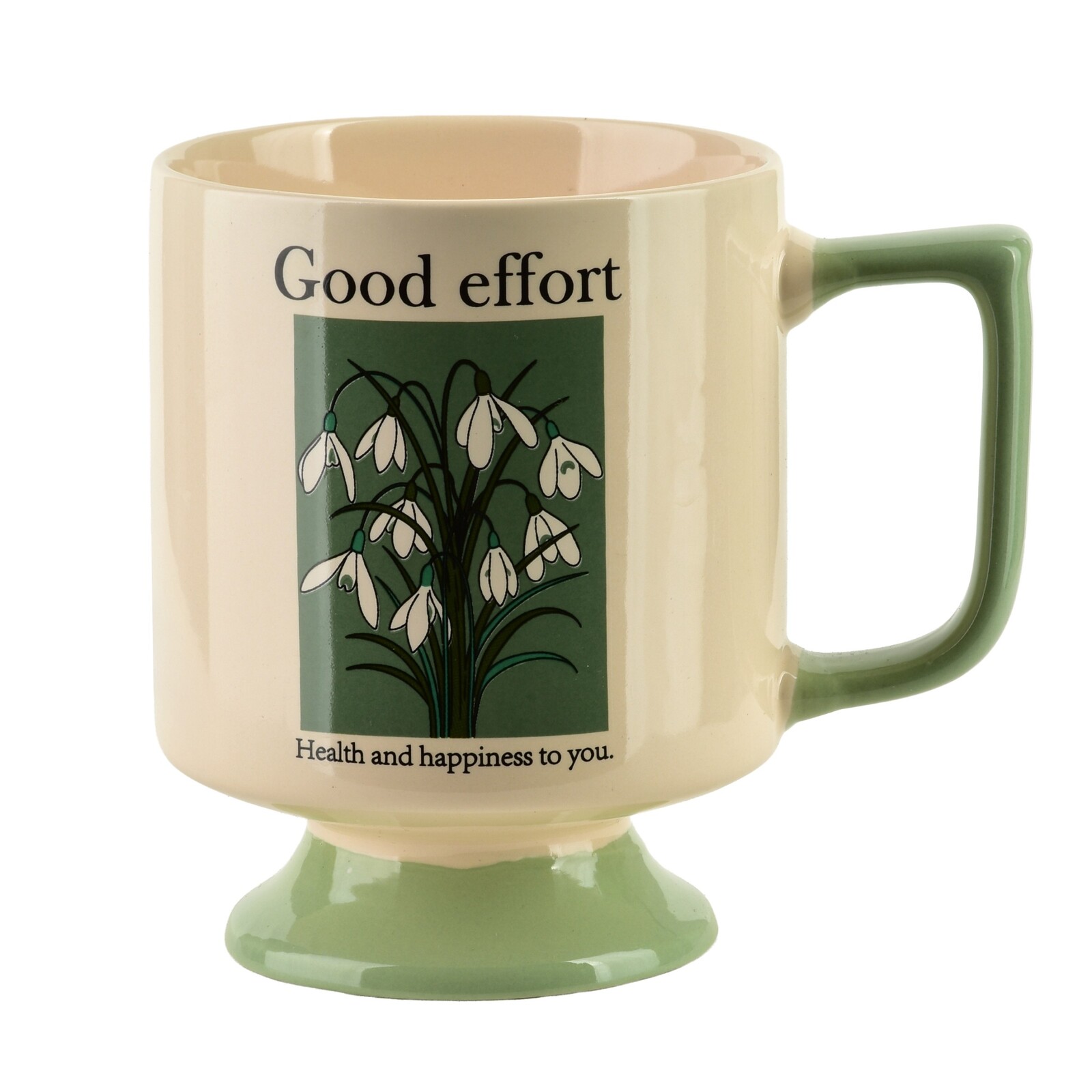 Porcelánový hrnek REJKA 300 ml krémový/zelený