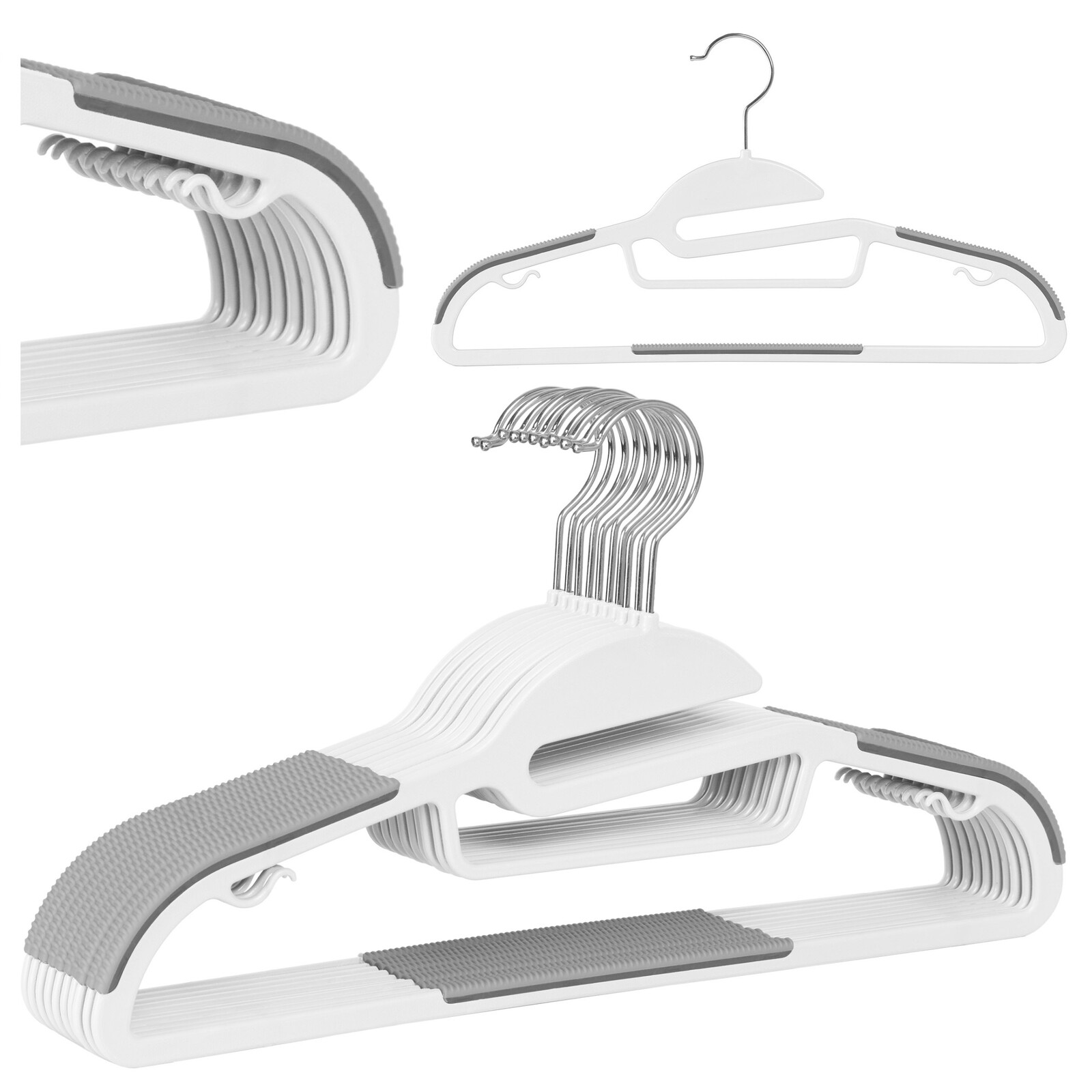 Sada 10 ks ramínek FLEXI bílá/šedá