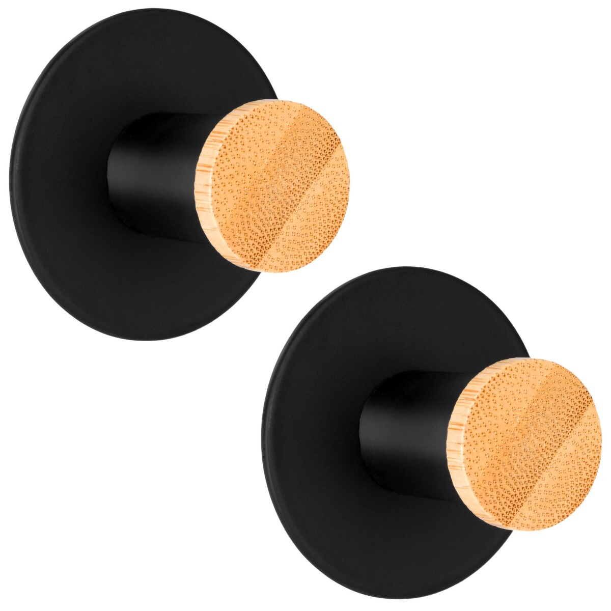 Sada 2 ks háčků na ručníky KOVIR černá