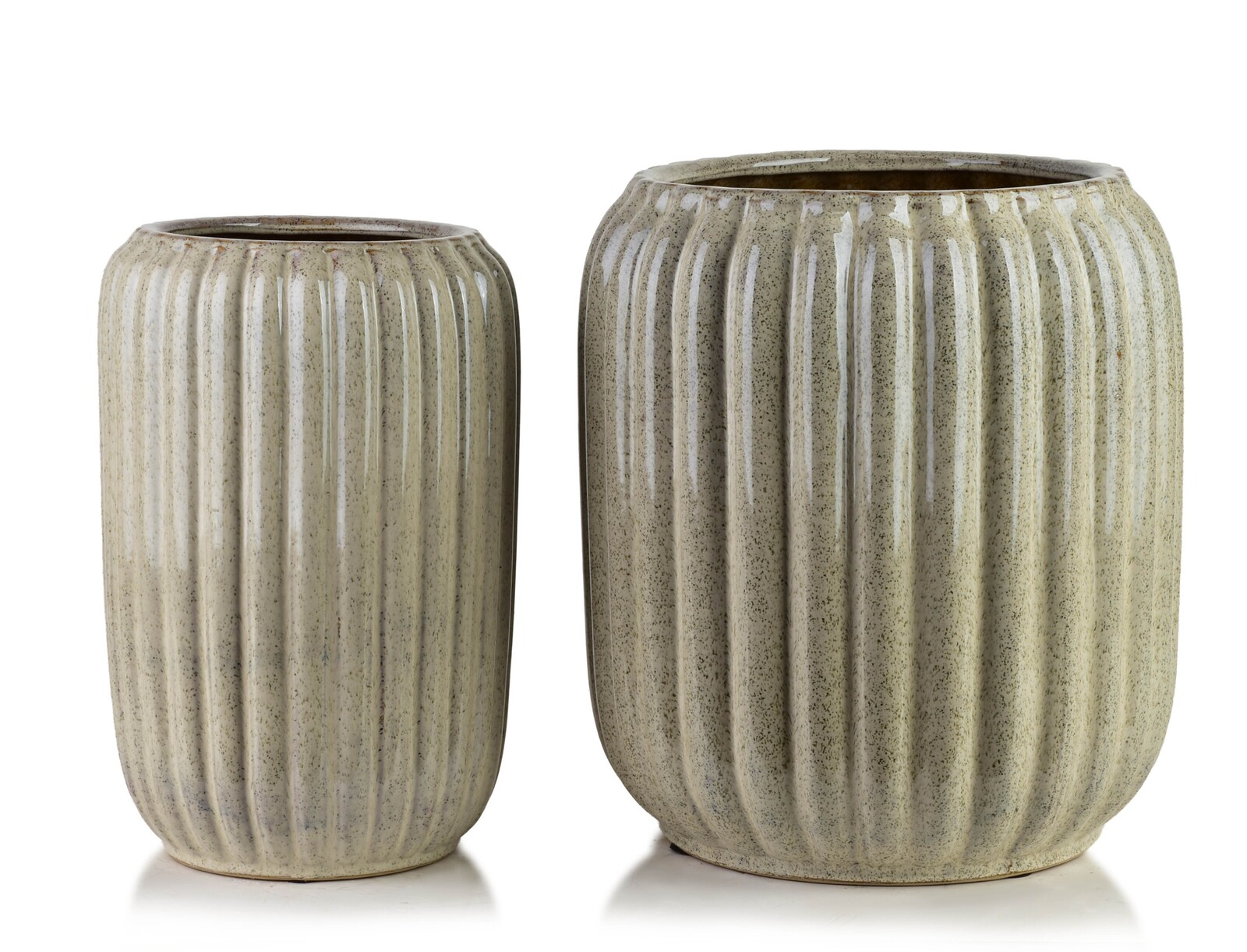 Sada 2 ks keramických květináčů NEVA BEIGE XV béžová