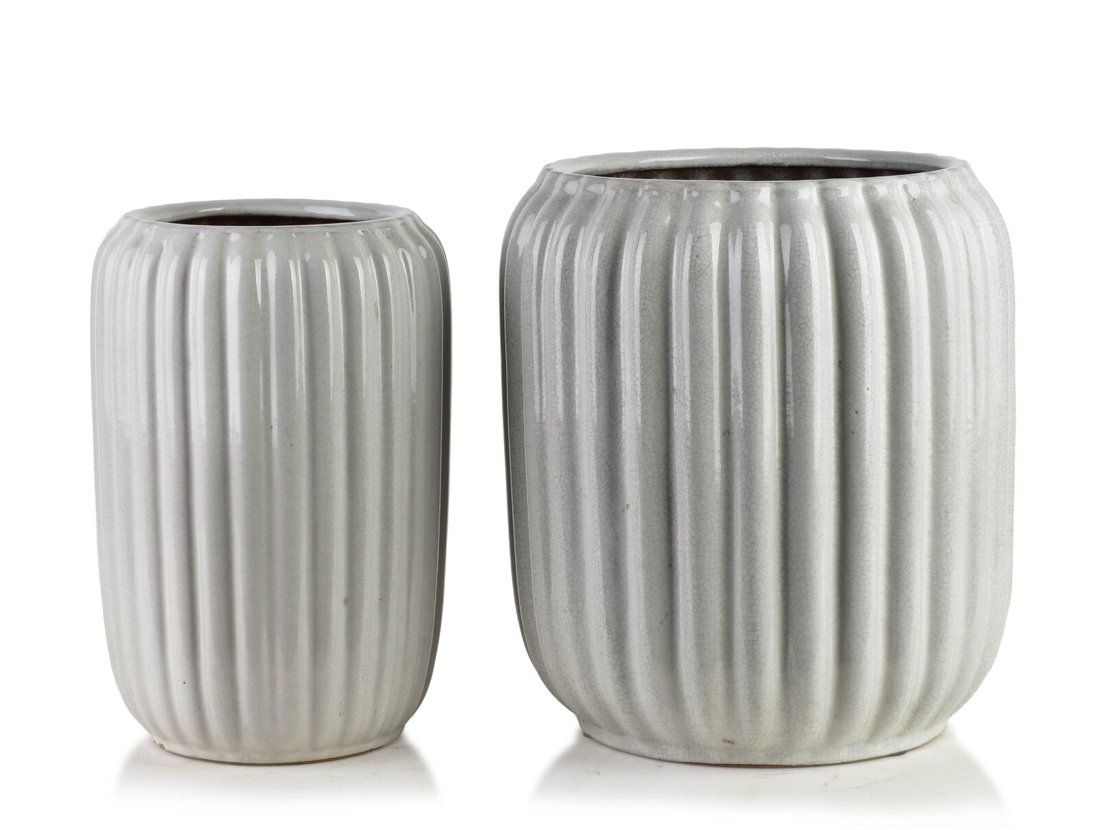 Sada 2 ks keramických květináčů NEVA XV bílá