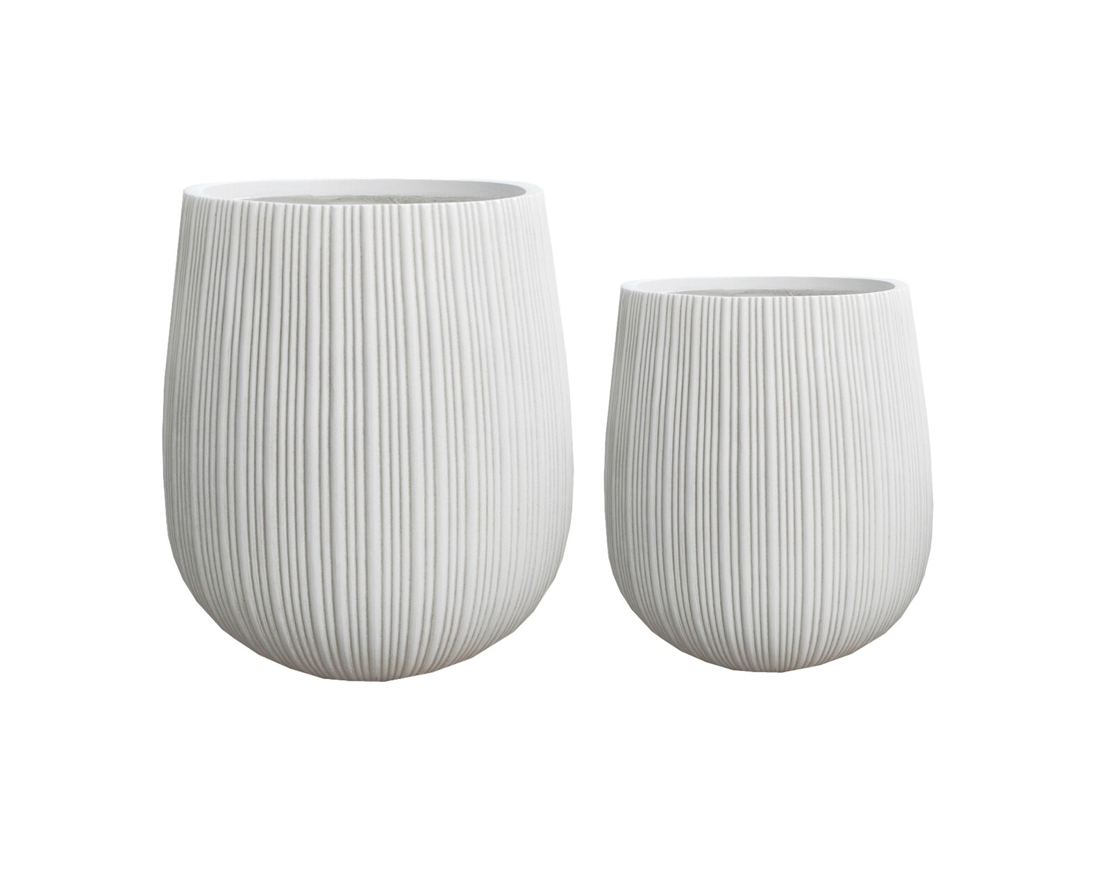 Sada 2 ks květináčů HEVRA bílá