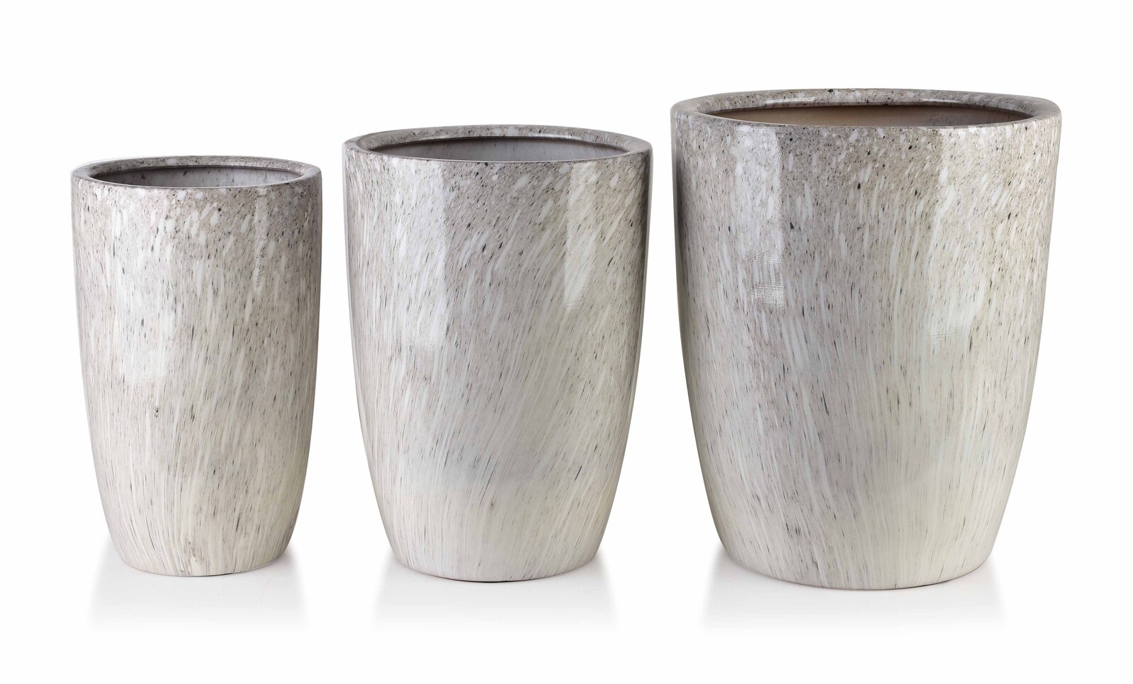 Sada 3 ks květináčů NEVA MARBLE VIII béžová