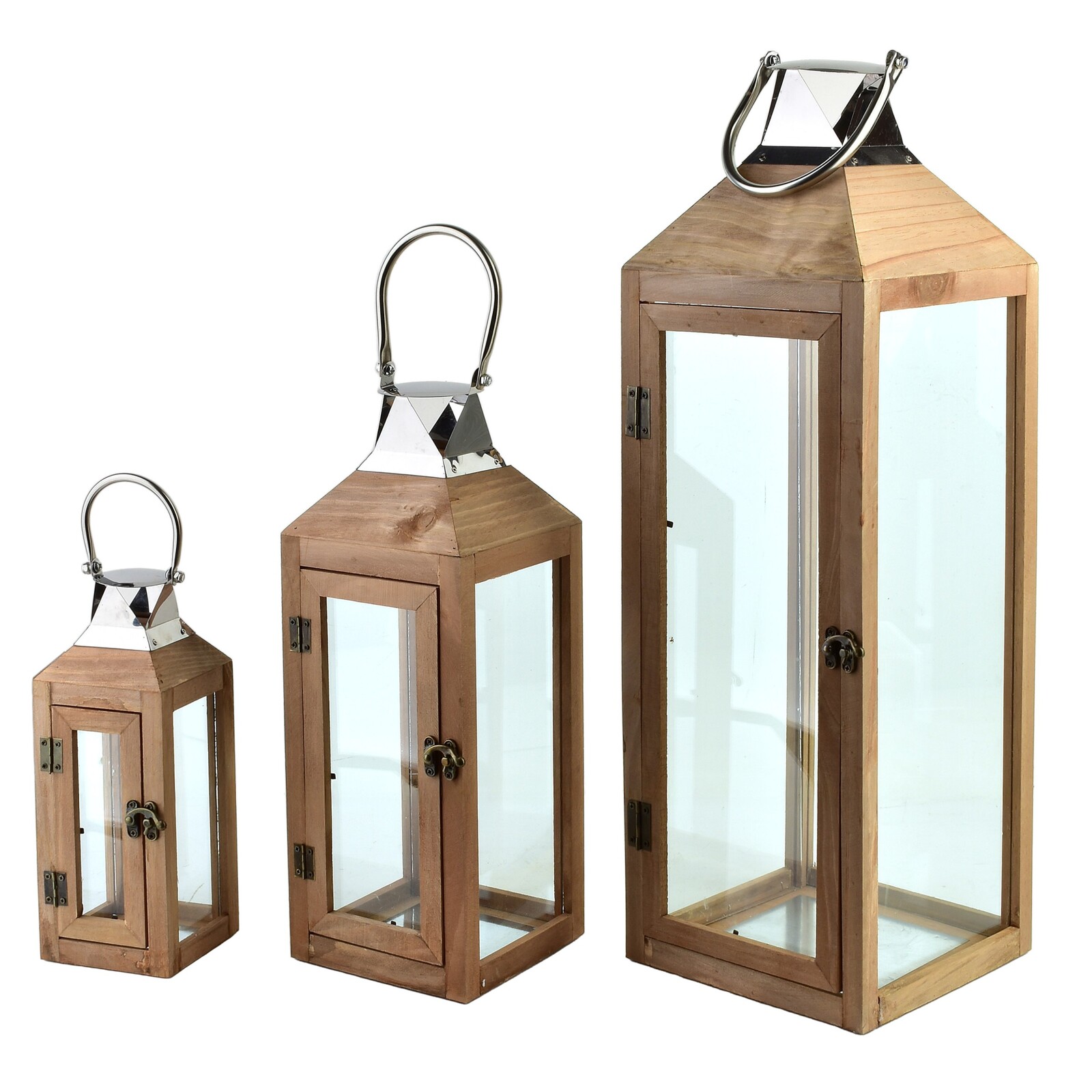 Sada 3 ks luceren LEVI 62/42/28 hnědá