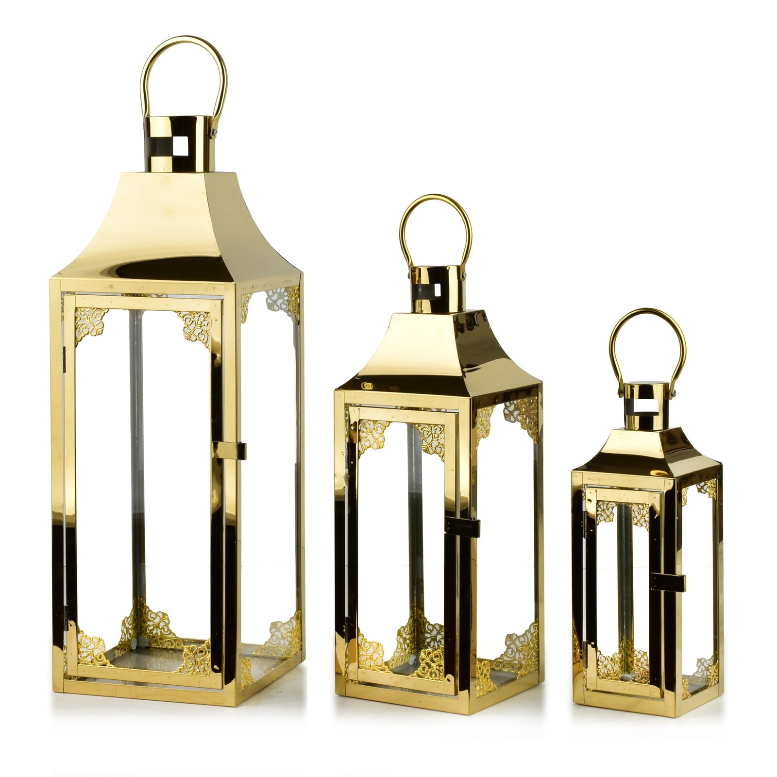 Sada 3 ks luceren LEVI GOLD 53,5/39/29 zlatá