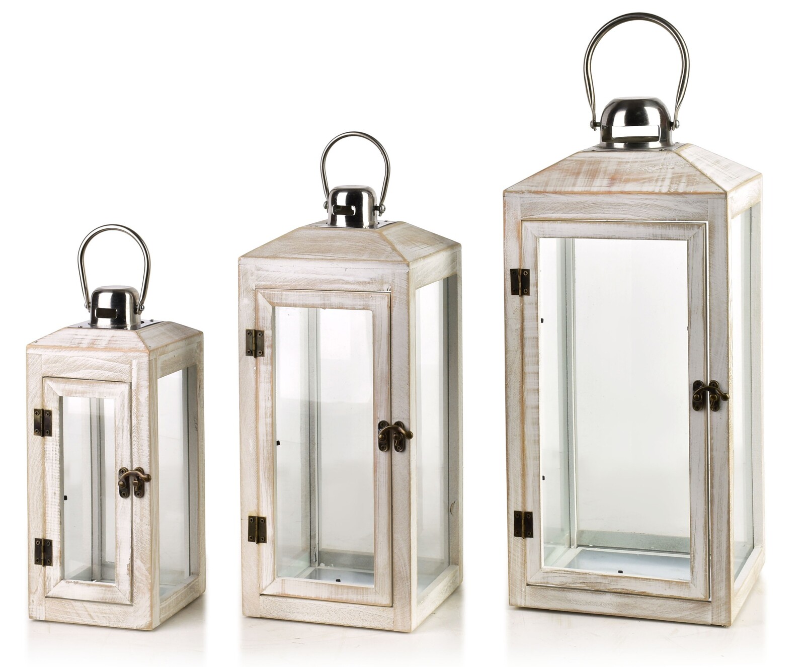 Sada 3 ks luceren LOKKE 47/39/29 bílá/šedá