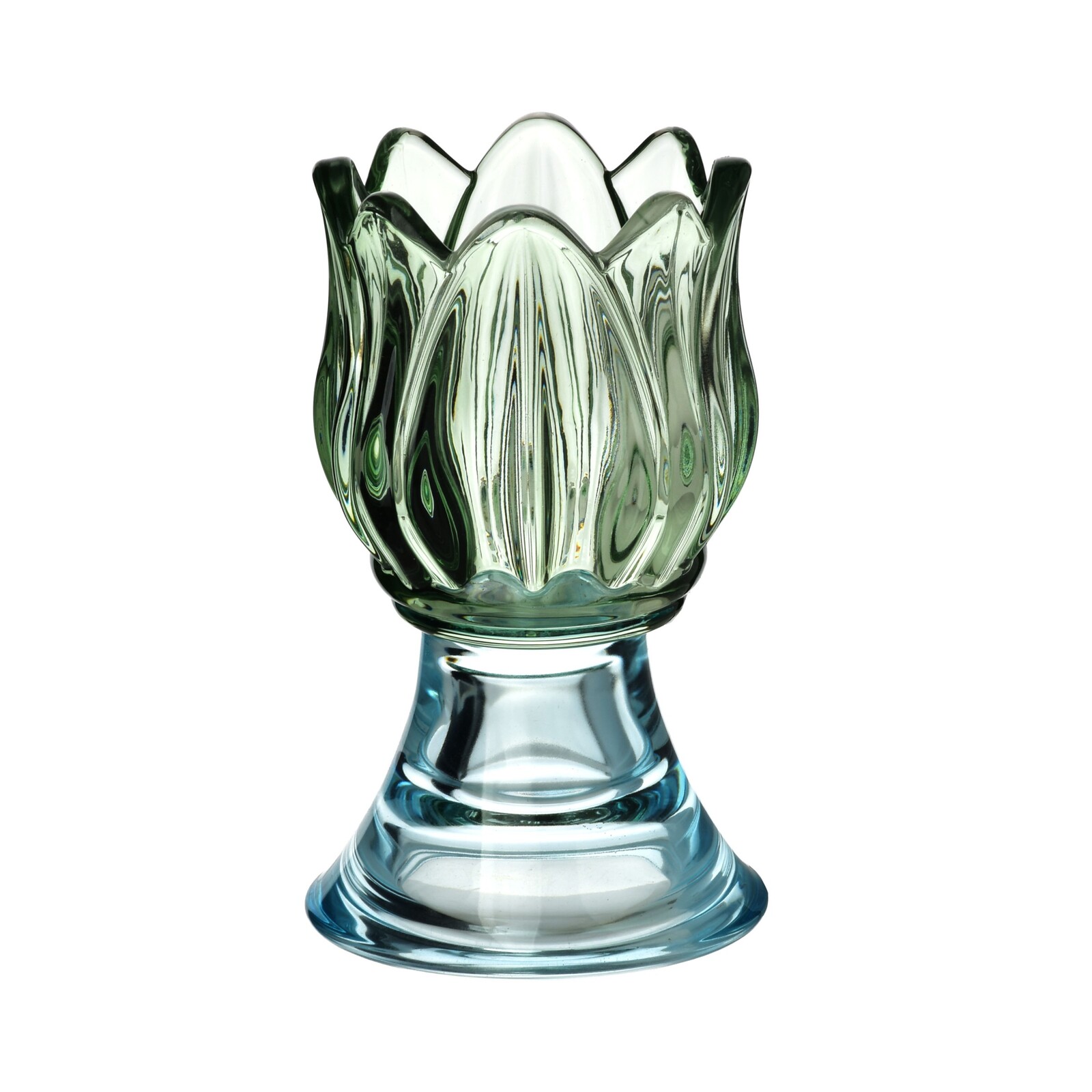 Svícen Emmy 12,5 cm zelený/modrý