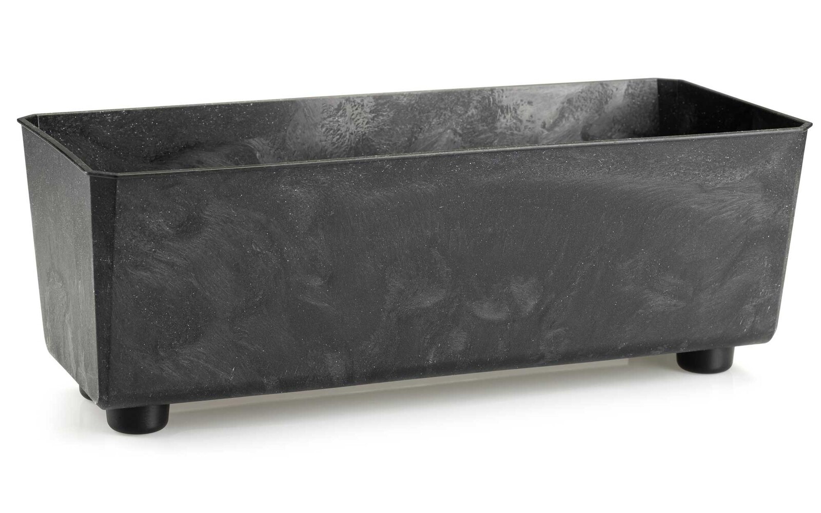 Truhlík s nožičkami Salvia 37,5x17 cm černý beton