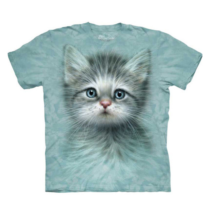 Tričko unisex The Mountain Blue Eyed Kitten (mačka) - svetlo modré, 3XL