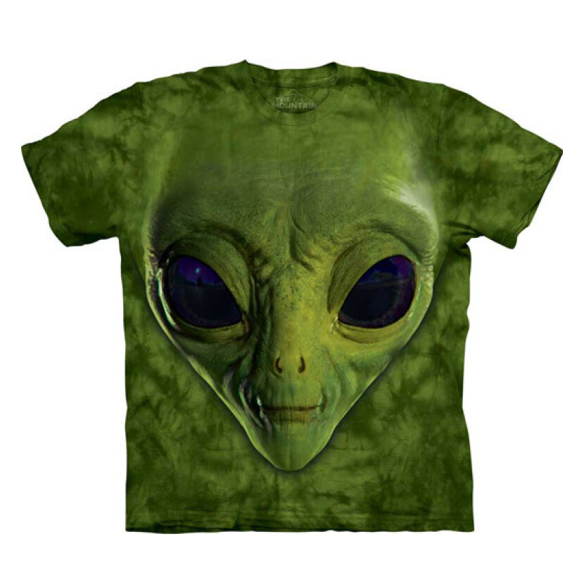Tričko unisex The Mountain Alien Face - zelené, S