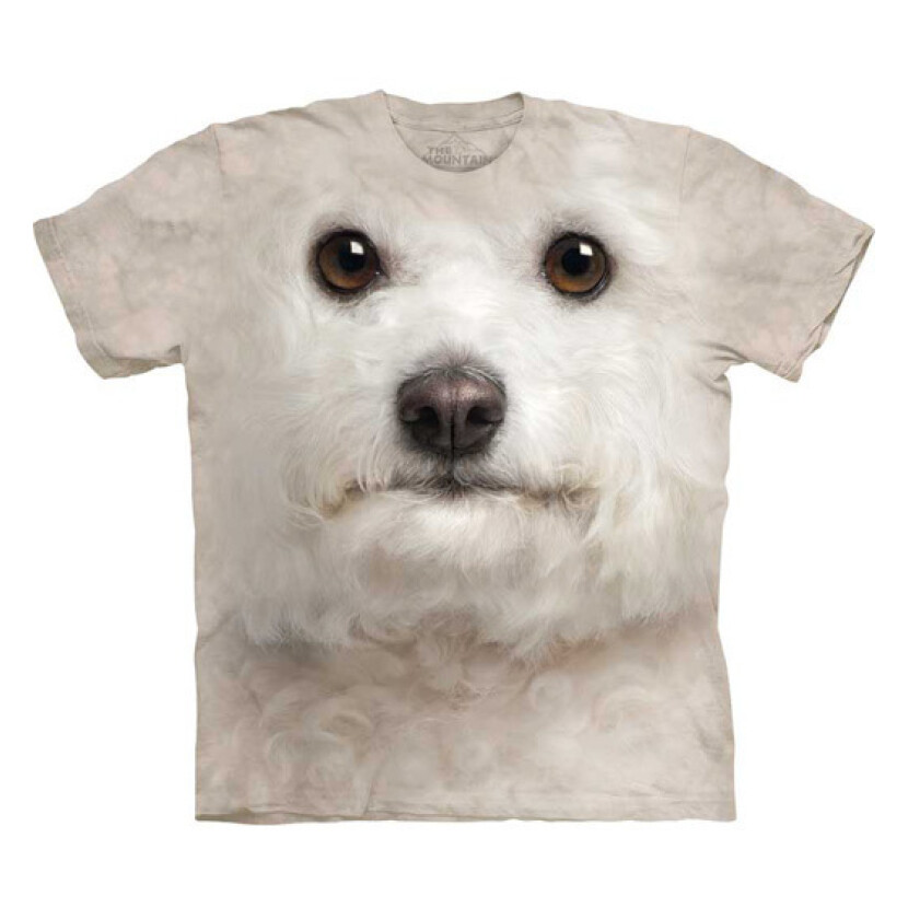 Tričko unisex The Mountain Bichon Frise Face (Bišónik) - béžové, 4XL