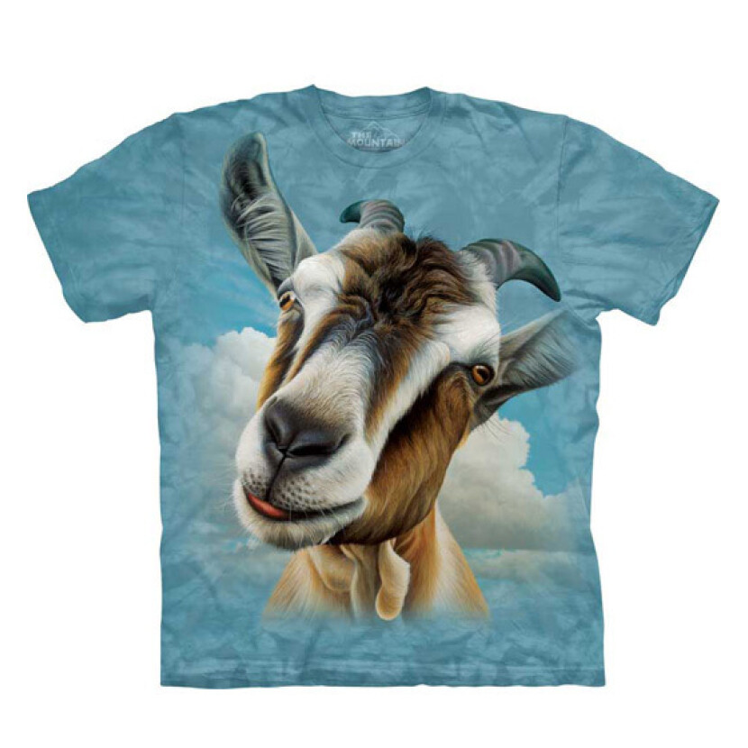 Tričko unisex The Mountain Goat Head (koza) - modré, S