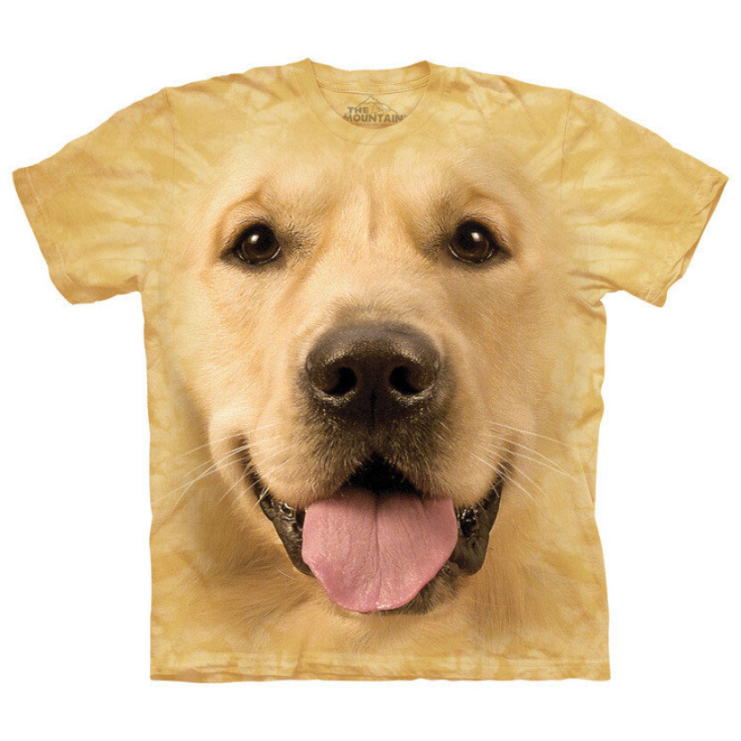 Tričko unisex The Mountain Big Face Golden (Zlatý retriever) - žltý, 3XL