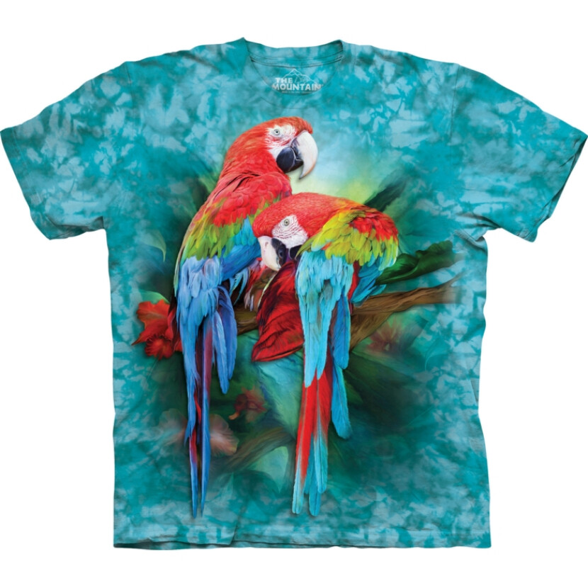 Tričko unisex The Mountain Macaw Mates - modré, S