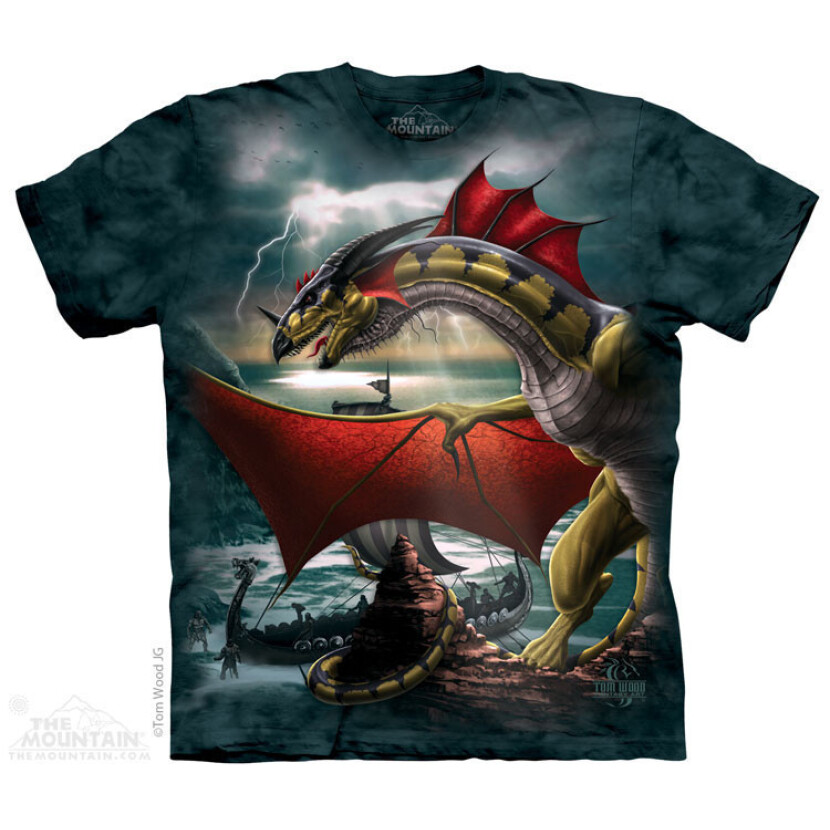 Tričko unisex The Mountain The Sentinel (drak) - tmavo modré, S