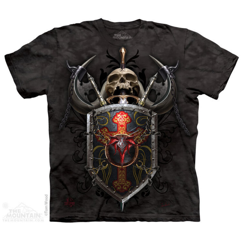 Tričko unisex The Mountain Dragon Shield - čierne, XXL