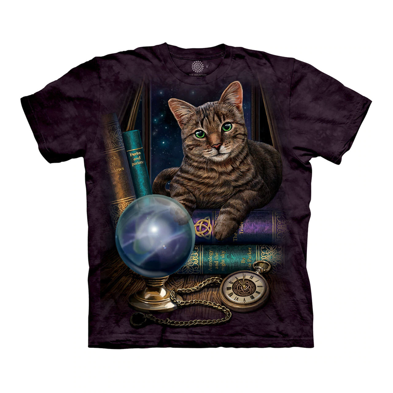 Tričko unisex The Mountain Fortune Teller (mačka) - hnedé, L