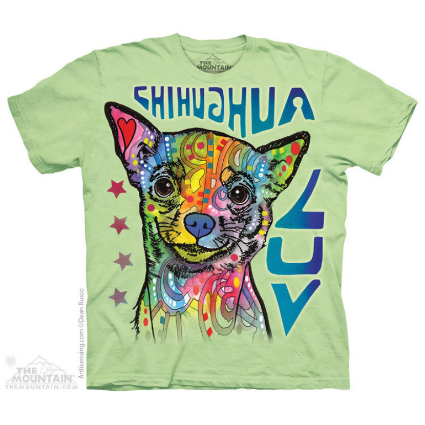 Tričko unisex The Mountain Chihuahua Luv (Čivava) - zelené, M