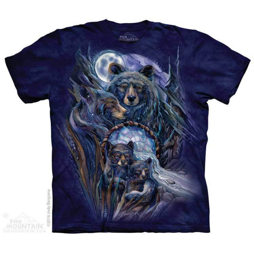 Tričko unisex The Mountain Journey to the Dream (medvede) - fialové, L