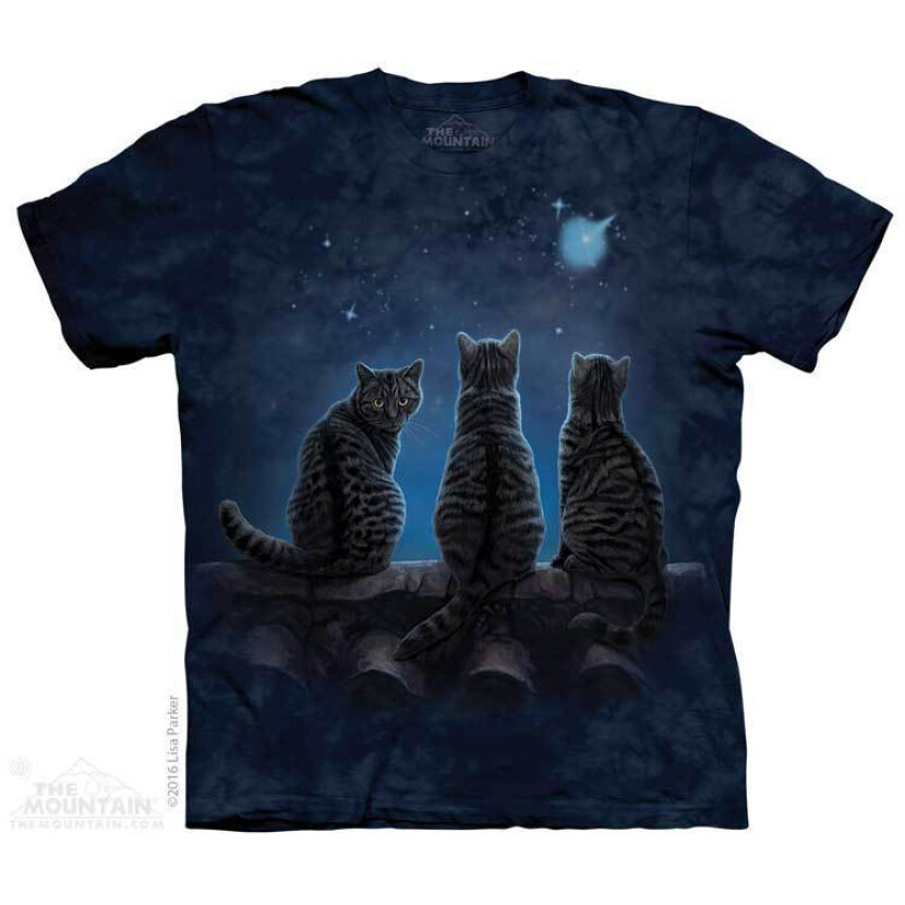 Tričko unisex The Mountain Wish Upon a Star (mačky) - tmavo modré, 3XL