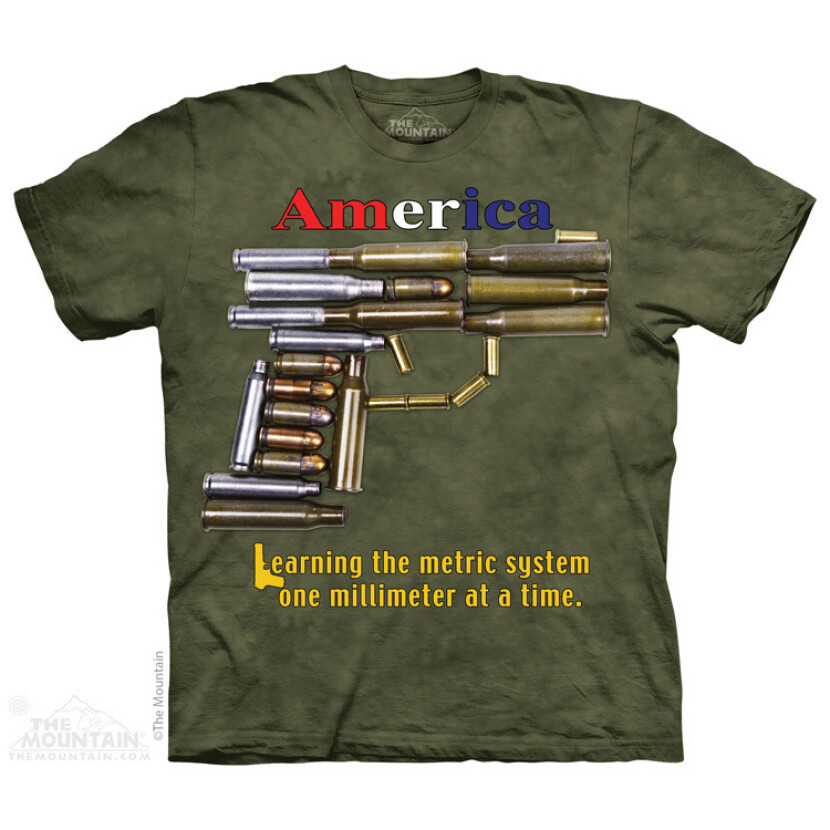 Tričko unisex The Mountain Metric Outdoor - olivové, 3XL