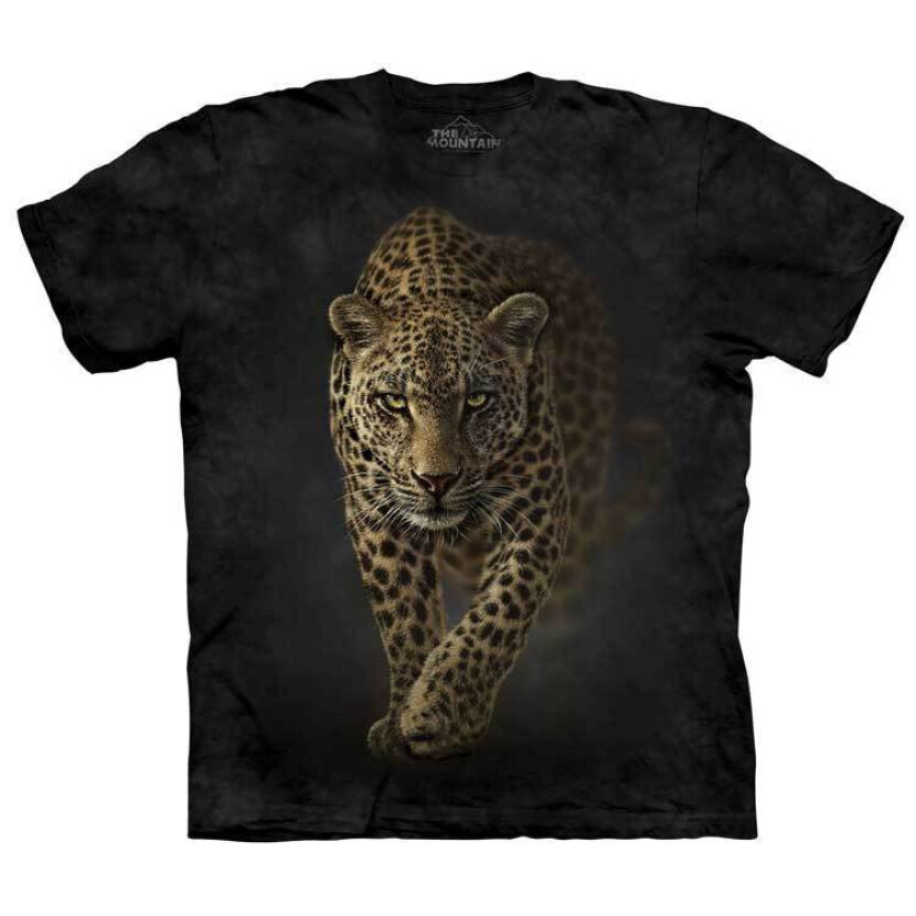 Tričko unisex The Mountain Savage (leopard) - čierne, S