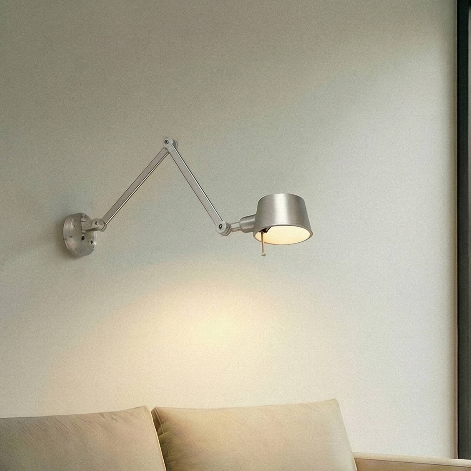 Lucande Nástenné svetlo Silka, 91 cm, nikl, nastaviteľné, E27