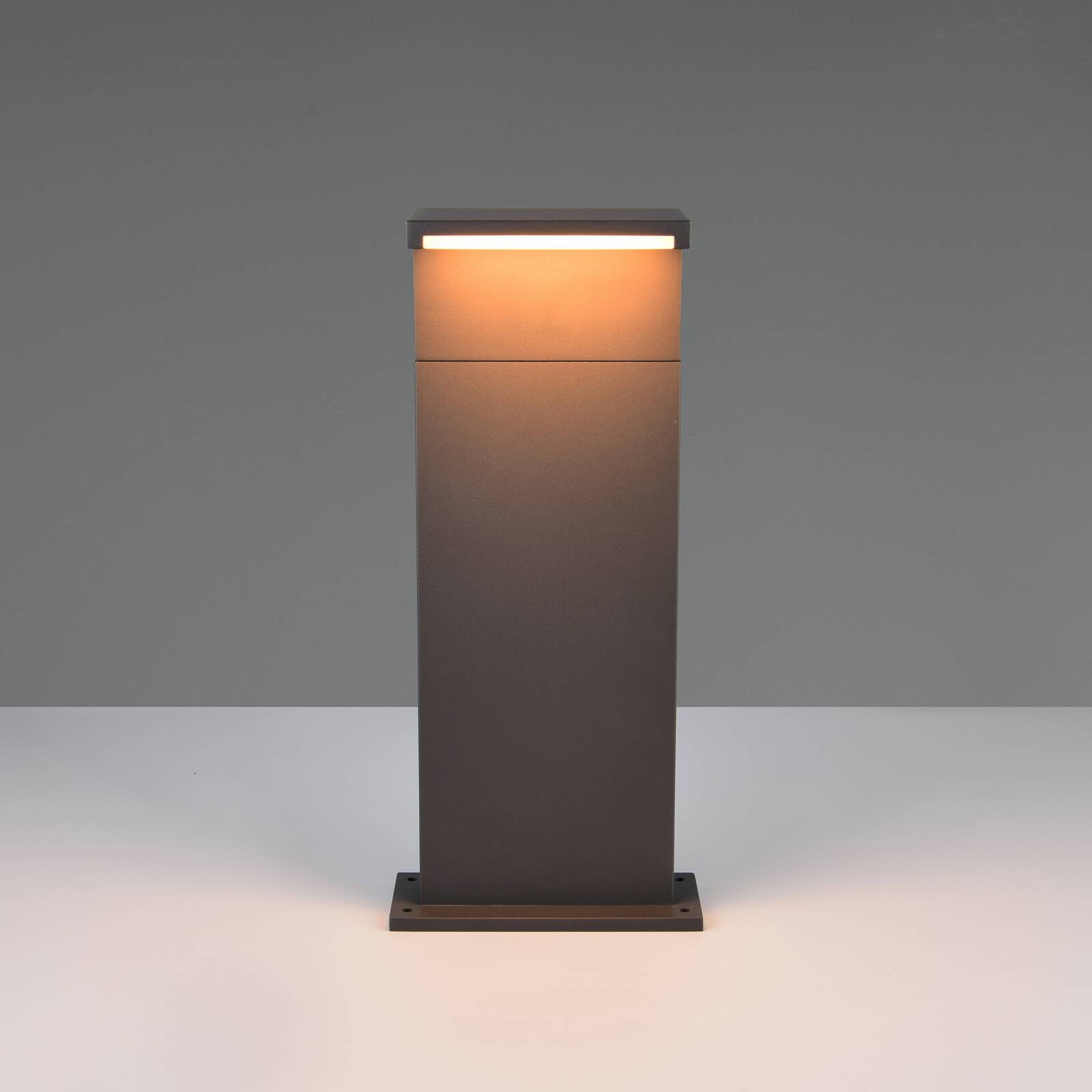 LED lampa s päticou Ravi, antracitová, výška 50 cm, kov, IP65