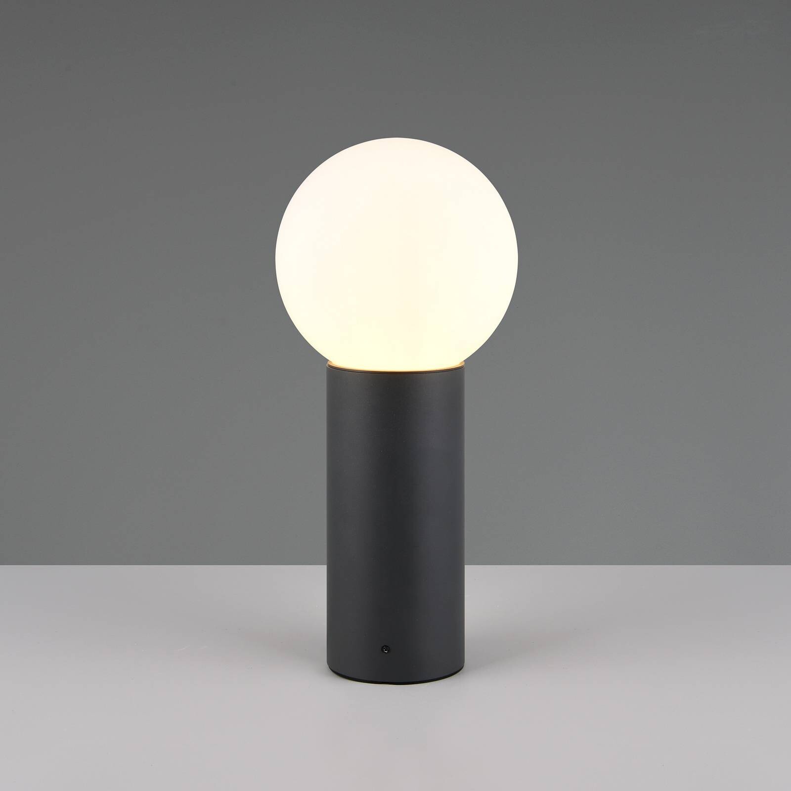 Stojaca lampa Mures, antracitová, výška 40 cm, kov