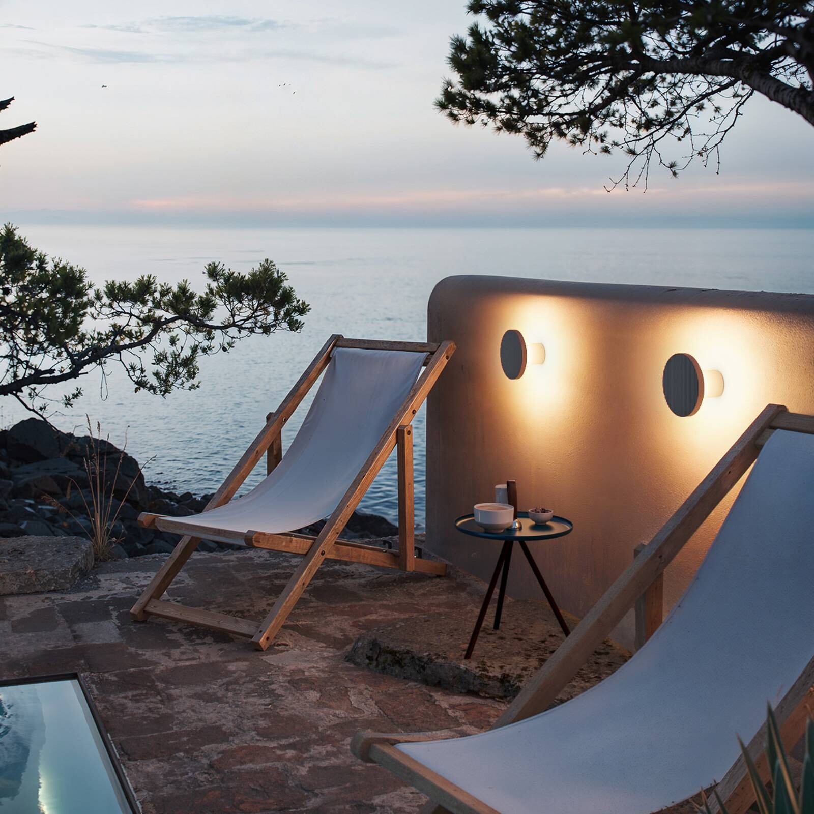 Bover LED nástenné svetlo Arid A/01 hnedá CCT 2 200–2 700 K IP44