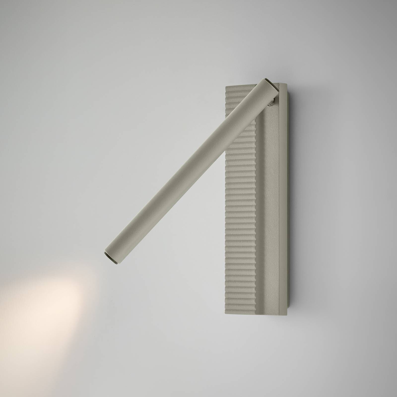 Bover LED nástenné svetlo Arid A/03 sivá, hliník, 2 700 K